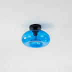 Arisha Oval Industriel LED Plafonnier Rouge/Marron/Ambre/Bleu Métal/Verre Salon - Neutralighting