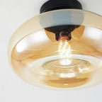 Arisha Oval Industriel LED Plafonnier Rouge/Marron/Ambre/Bleu Métal/Verre Salon - Neutralighting