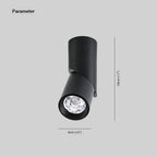 Arisha Cylindre Simple LED Plafonnier Blanc Noir Métal Salon - Neutralighting