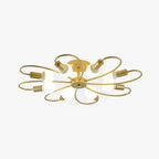 Valentina LED Plafonnier Fleur Moderne Métal Noir/Doré Floral Salon/Chambre à Coucher - Neutralighting