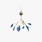 Arisha Art LED Suspension Bleu Métal Agate Salon Chambre à coucher - Neutralighting