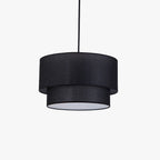 Ritta Moderne LED Suspension Blanc Noir Métal Tissu Salon Chambre à coucher - Neutralighting