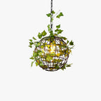 Umari Globe Art Deco LED Suspension Vert Métal Salle à Manger - Neutralighting