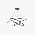 Arisha Suspension Anneau Moderne, Métal/Acrylique, Noir/Blanc, Salon - Neutralighting
