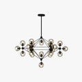 Valentina Lustre Industriel, Metal/Verre, Noir, Chambre - Neutralighting
