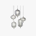 Valentina Suspension Globe Moderne, Verre/Métal, Noir/Or, Chambre - Neutralighting