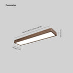 Muto Plafonnier Rectangulaire Moderne, Bois/Acrylique, Bois, Salon - Neutralighting