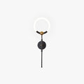 Arisha Applique Murale Simple Ronde, Métal/Acrylique, Noir/Or, Salon - Neutralighting
