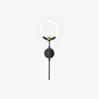 Arisha Applique Murale Simple Ronde, Métal/Acrylique, Noir/Or, Salon - Neutralighting