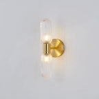 Valentina Applique Murale Luxe à Double Lumières, Métal/Verre, Or, Chambre - Neutralighting