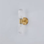 Valentina Applique Murale Luxe à Double Lumières, Métal/Verre, Or, Chambre - Neutralighting
