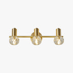 Kristy Applique Murale Miroir Globe Simple, Métal/Cristal, Doré, Salle de Bain - Neutralighting