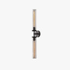 Arisha Applique Murale Cylindrique Industrielle, Métal/Verre, Noir/Cuivré, Salon - Neutralighting