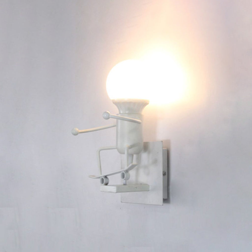 Luxo Applique Murale Design Italien LED Métal Noir/Blanc Chambre à Coucher/Salon - Neutralighting
