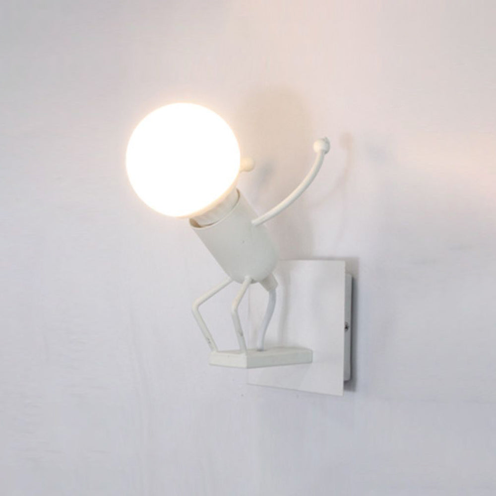 Luxo Applique Murale Design Italien LED Métal Noir/Blanc Chambre à Coucher/Salon - Neutralighting