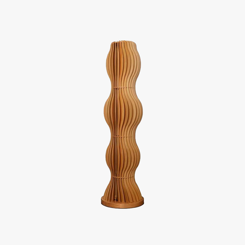 Muto Lampadaire Vague Moderne, Bois, Kaki, Salon - Neutralighting