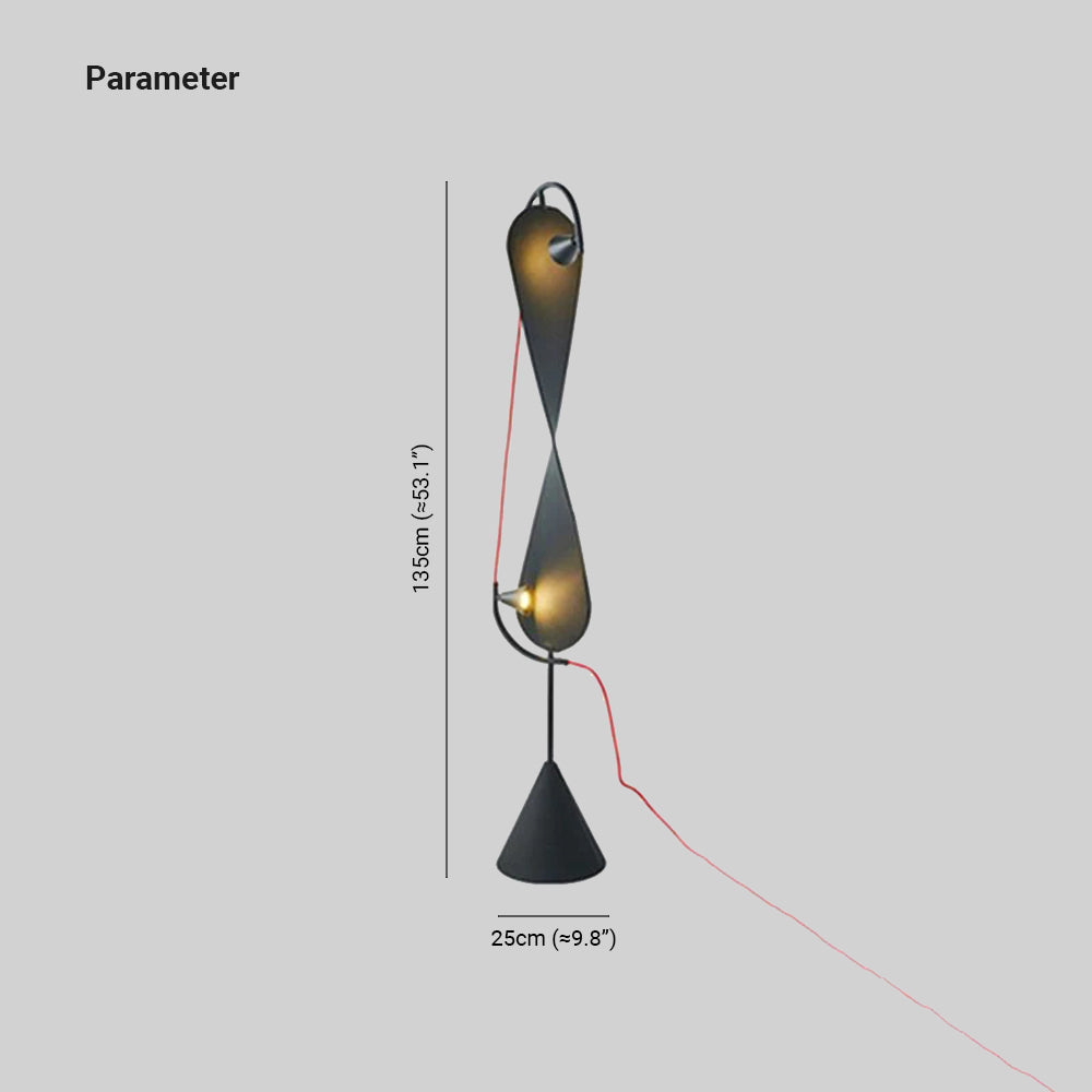 Mira Lampadaire Géométrique Moderne Métal Salon - Neutralighting