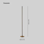 Ray Simple Linéaire LED Lampadaire Or Noir Métal Gel de Silice Salon Chambre - Neutralighting