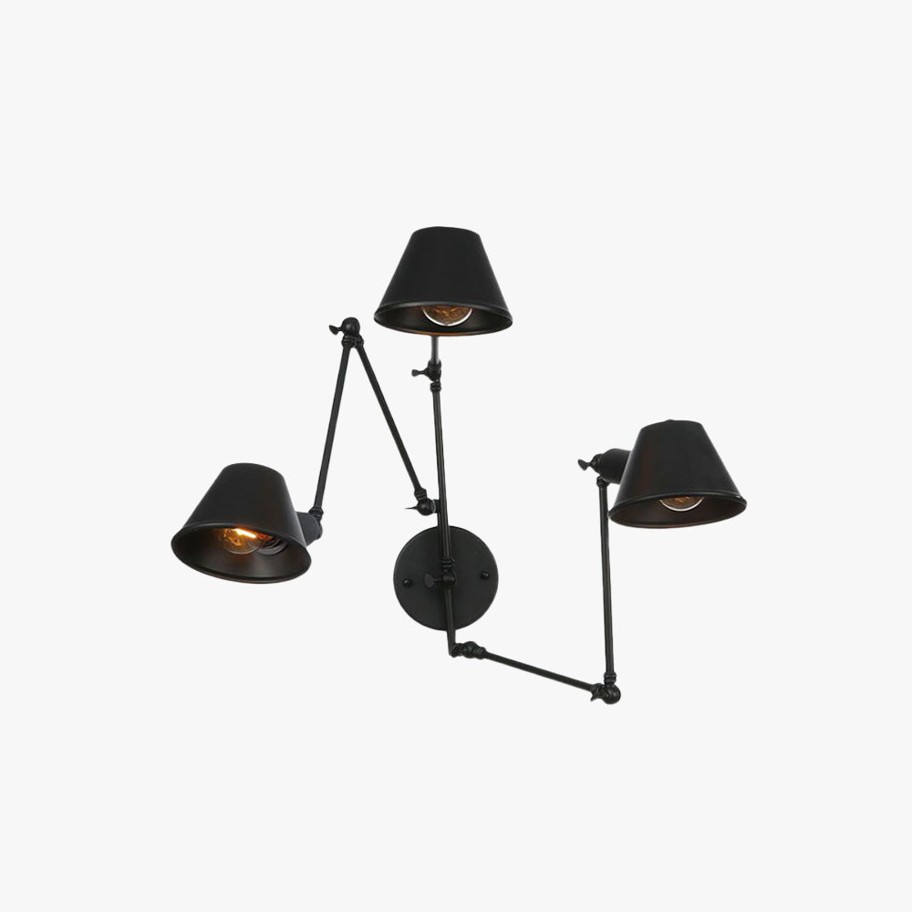 Epoch Applique Murale Cône Vintage, Métal, Noir/Rouille, Salon - Neutralighting