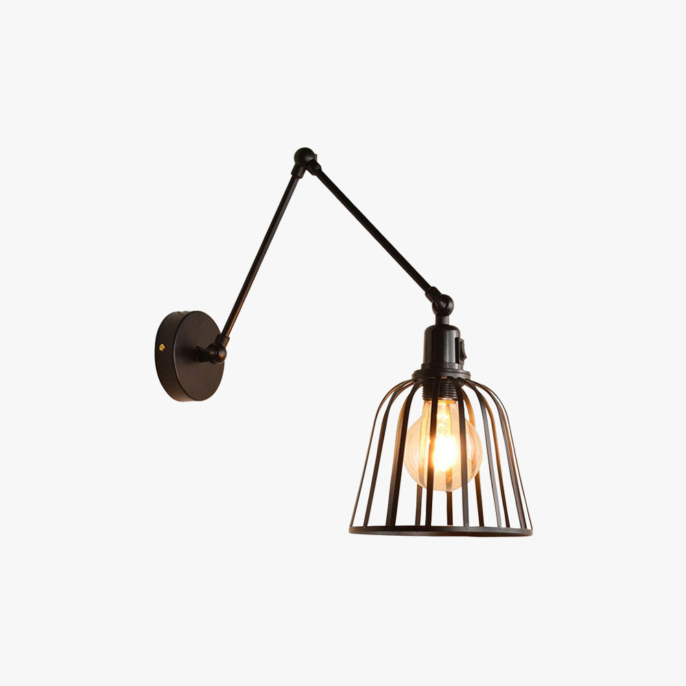 Silva Applique Murale Orientable Industrielle, Métal, Noir, Salon - Neutralighting