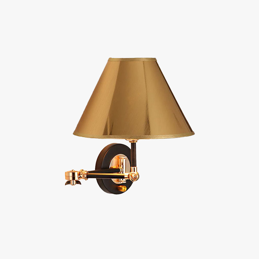 Arisha Applique Murale Réglable Cône Rétro, Doré, Chambre - Neutralighting