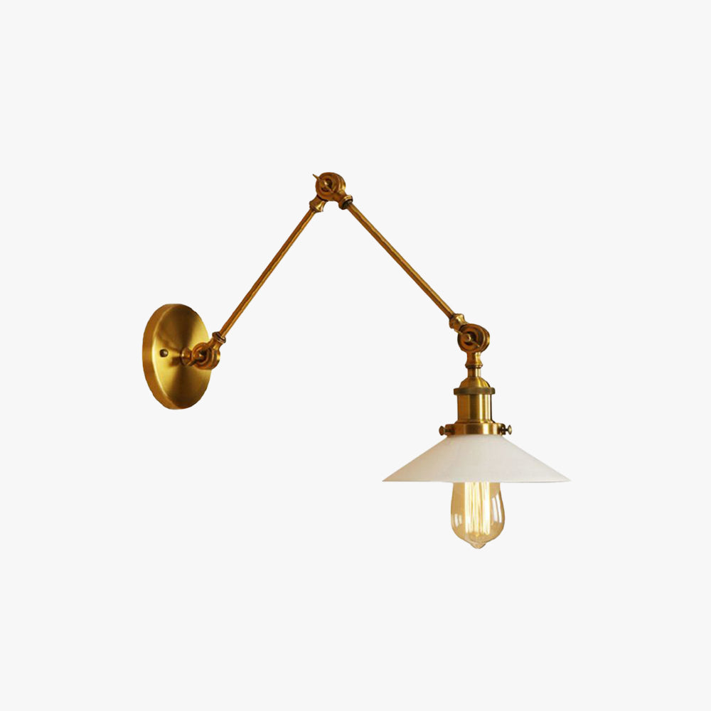 Silva Applique Murale Réglable Rétro, Métal, Bronze/Laiton, Couloir - Neutralighting