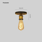 Silva Plafonnier Ampoule Vintage, Métal, Noir/Laiton/Rouille/Chromé, Salon - Neutralighting