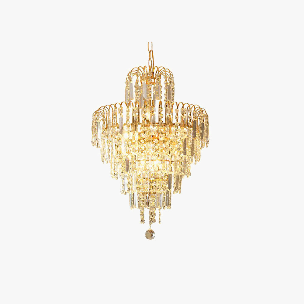 Kristy Lustre Multi Luxueux, Cristal, Or, Salon - Neutralighting