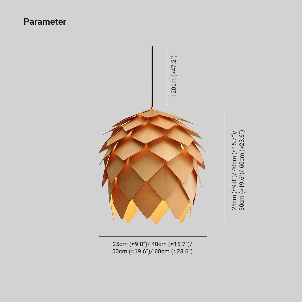 Muto Suspension en Forme de Pomme de Pin, DIA 25CM/40CM/50CM/60CM - Neutralighting