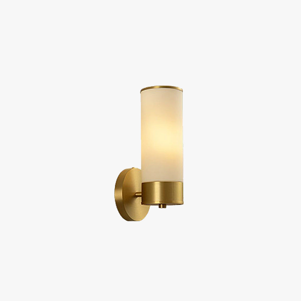 Arisha Applique Miroir Cylindrique Vintage, Métal/Verre, Laiton, Salon - Neutralighting