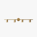 Arisha Applique Murale Cylindrique Minimaliste, Métal, Noir/Laiton, Salle de Bain - Neutralighting