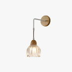 Arisha Applique Murale Fleur Moderne, Bois/Verre, Bois, Cuisine/Couloir - Neutralighting