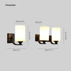 Tiffany Applique Murale Miroir Cylindrique Moderne, Verre/Métal, Noir/Chromé, Salon - Neutralighting