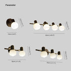 Valentina Applique Murale Boule Moderne, Verre/Métal, Noir/Blanc, Salon - Neutralighting