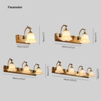 Ray Applique Murale Miroir Fleur Rétro, Métal/Verre, Or, Salle de Bain - Neutralighting