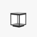 Ray Lampe de Poteau Rectangulaire Moderne, Métal, Noir, Jardin - Neutralighting