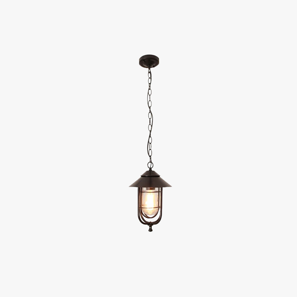 Silva Suspension Extérieure Lanterne Vintage, Métal/Verre, Noir/Bronze, Jardin - Neutralighting