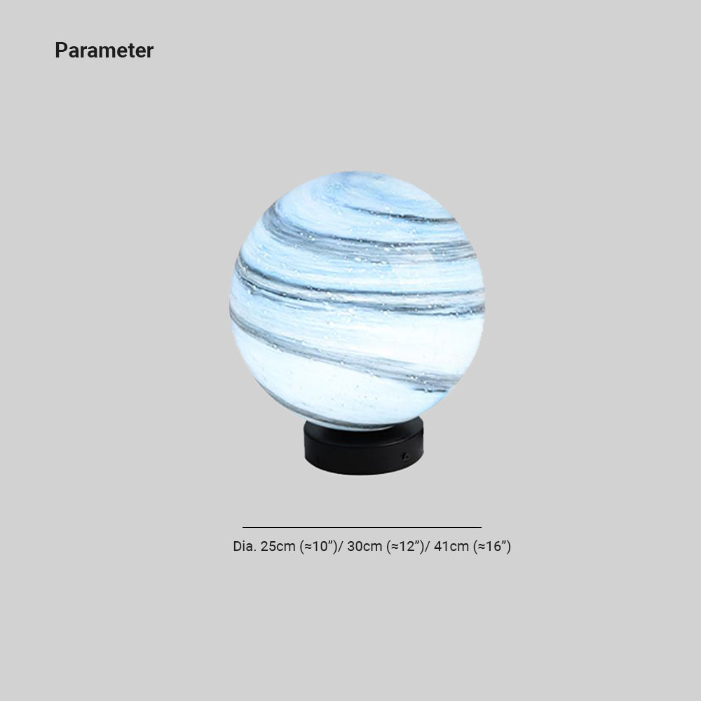 Aria Lampe de Poteau Solaire en forme de Lune, D 25/30/40CM - Neutralighting