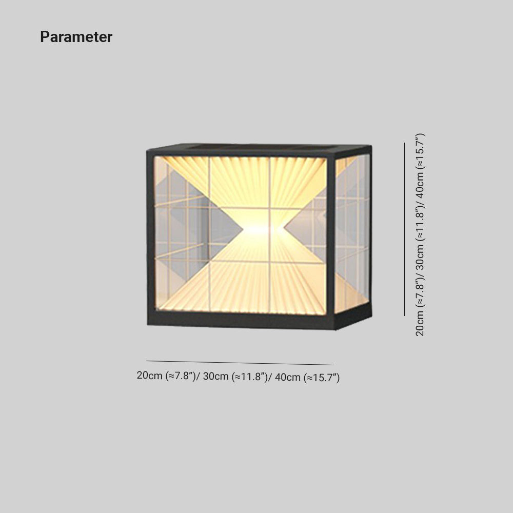 Ray Lampe de Poteau Solaire, Pyramidale, L 20/30/40CM - Neutralighting