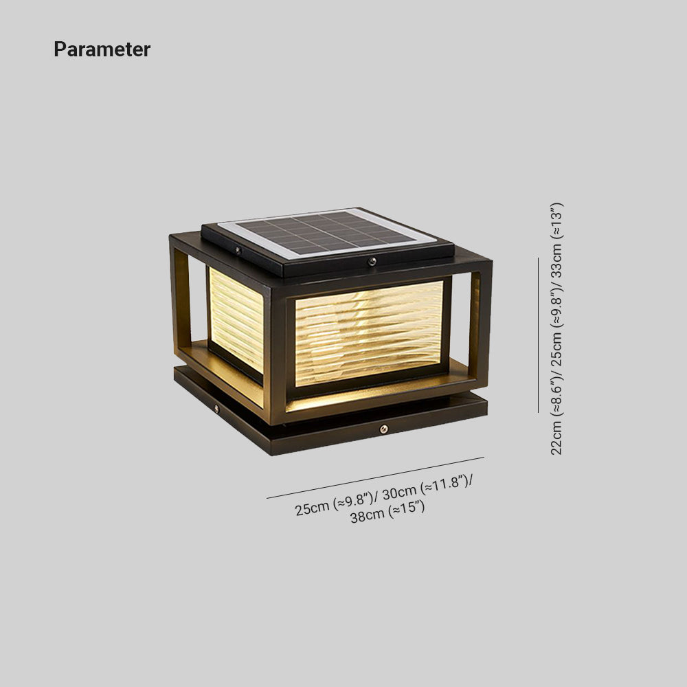Ray Lampe Solaire de Poteau, Noire, L 25/30/38CM - Neutralighting