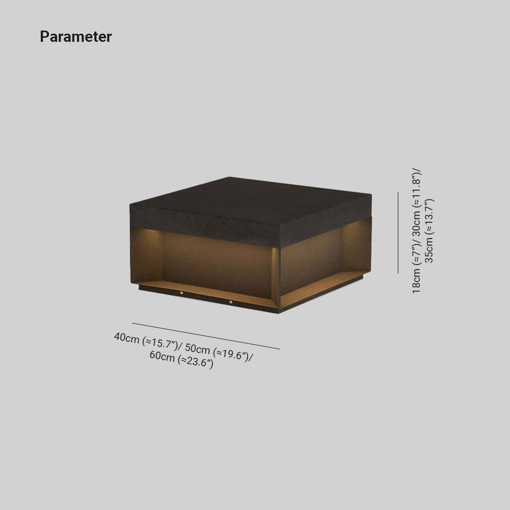Ray Lampe de Poteau, Carrée, L 40/50/60CM - Neutralighting