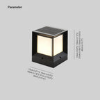 Ray Lampe Solaire de Poteau, Rectangle Simple, L 12/15/20/27/32CM - Neutralighting