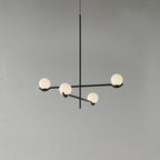 Noir Suspension Minimaliste en Verre - Neutralighting