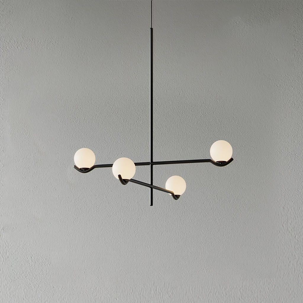 Noir Suspension Minimaliste en Verre - Neutralighting