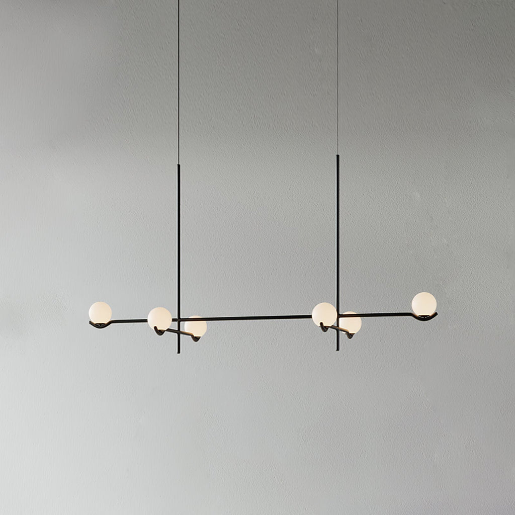 Noir Suspension Minimaliste en Verre - Neutralighting