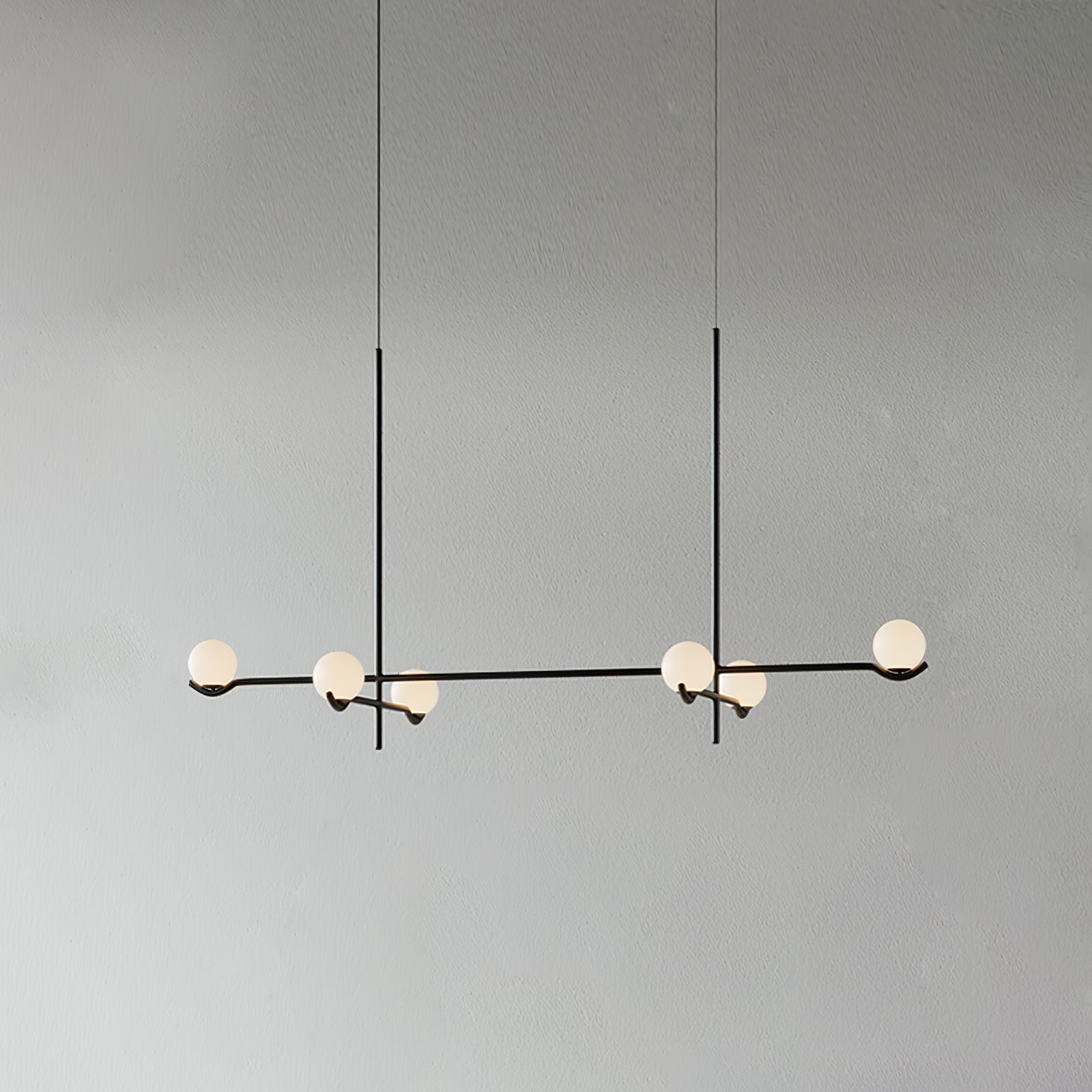 Noir Suspension Minimaliste en Verre - Neutralighting