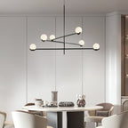 Noir Suspension Minimaliste en Verre - Neutralighting