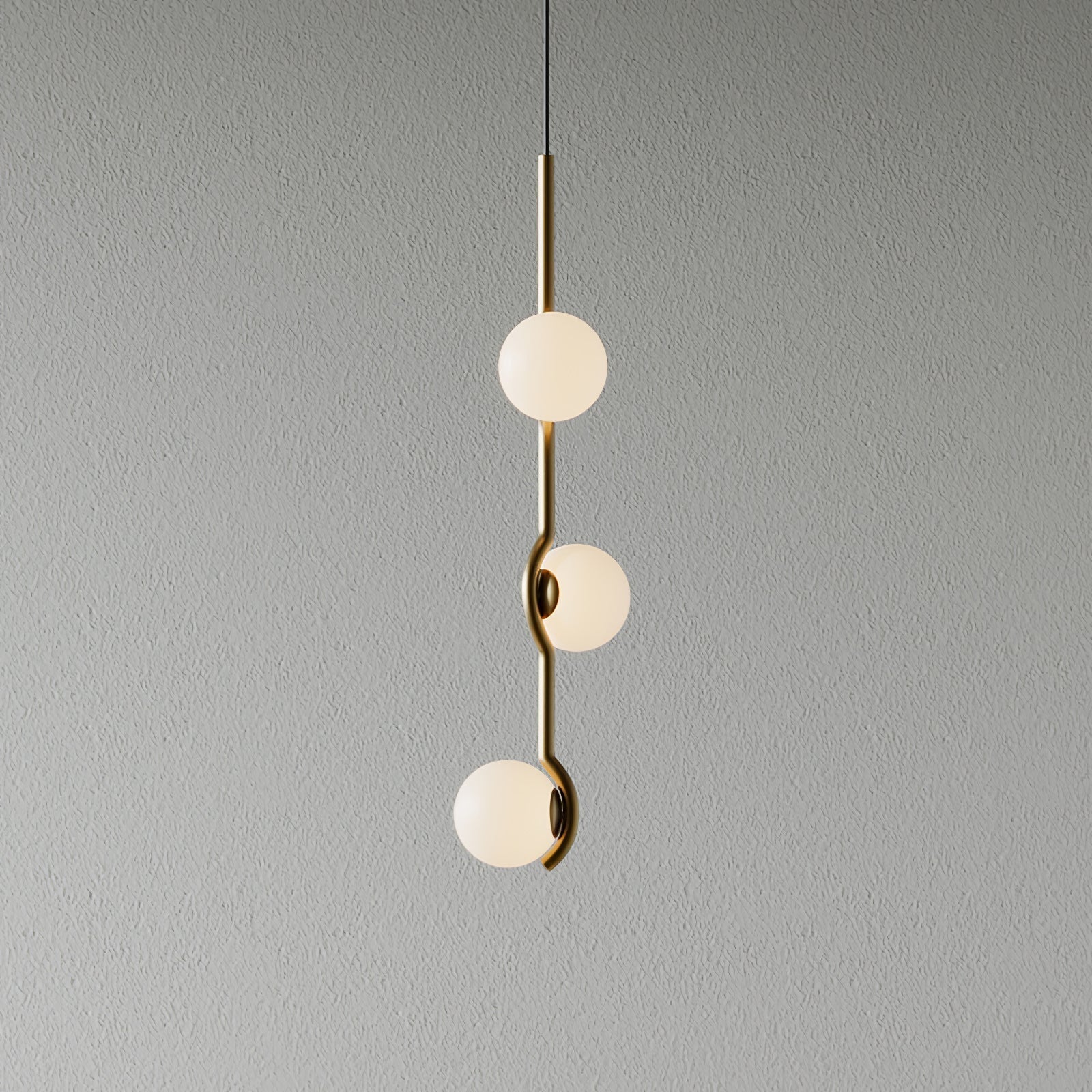 Noir Suspension Minimaliste en Verre - Neutralighting