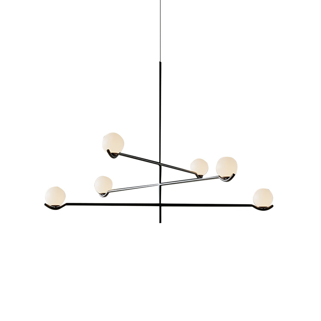 Noir Suspension Minimaliste en Verre - Neutralighting