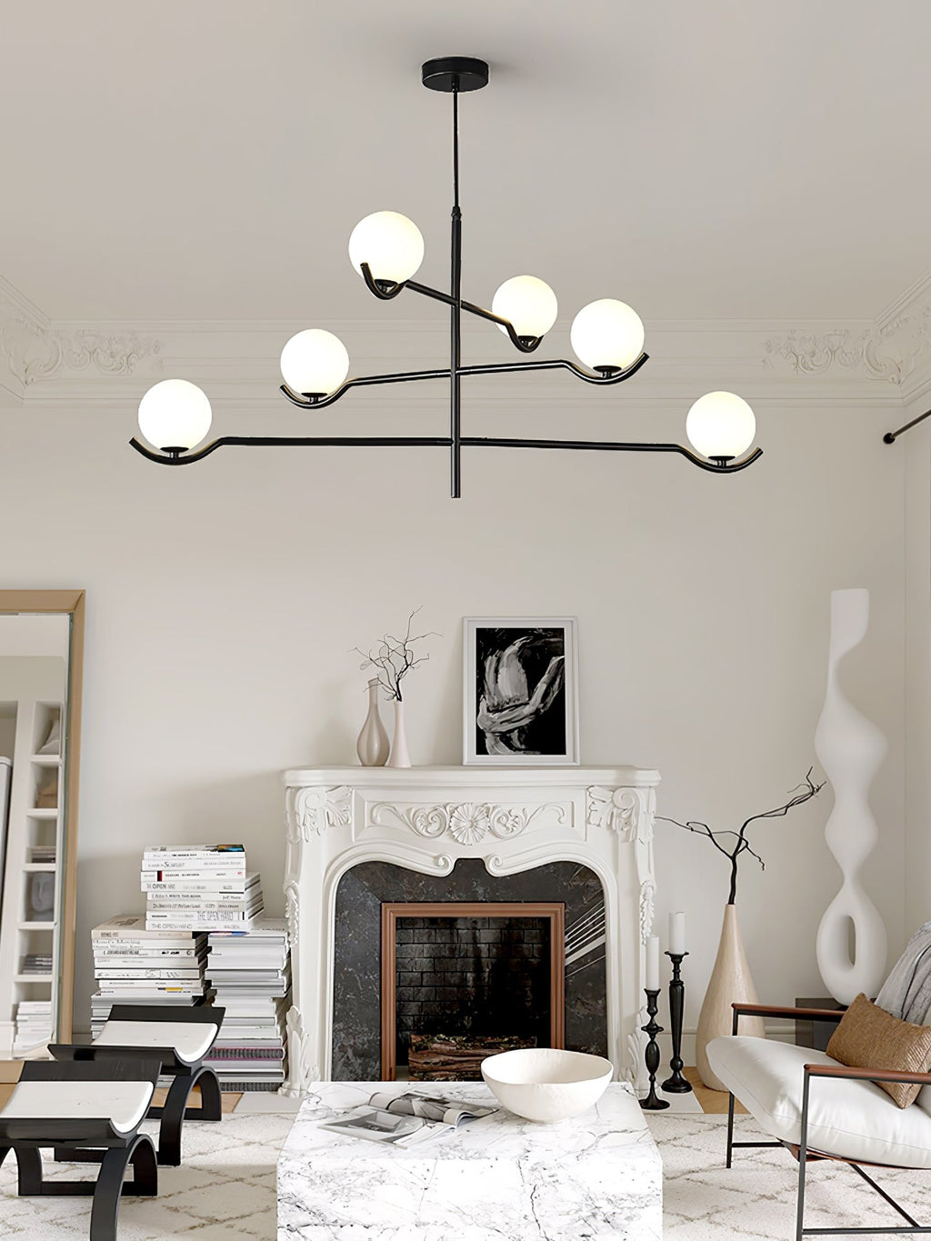 Noir Suspension Minimaliste en Verre - Neutralighting